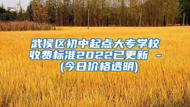 武侯区初中起点大专学校收费标准2022已更新 - (今日价格透明)