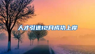 人才引进12月成功上岸