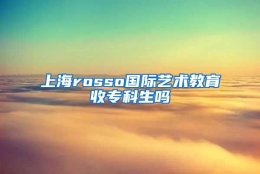 上海rosso国际艺术教育收专科生吗