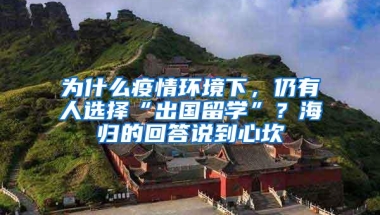 为什么疫情环境下，仍有人选择“出国留学”？海归的回答说到心坎