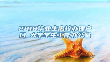 2018毕业生离校办理户口笓大学学生工作办公室