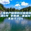 上海非户籍限购社保需缴满5年 非普通二套首付不低于70%