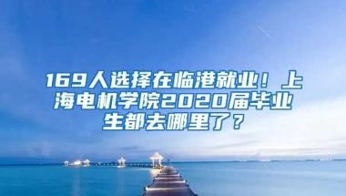 169人选择在临港就业！上海电机学院2020届毕业生都去哪里了？