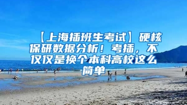 【上海插班生考试】硬核保研数据分析！考插，不仅仅是换个本科高校这么简单