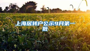 上海居转户公示9月第一批