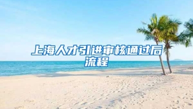 上海人才引进审核通过后流程