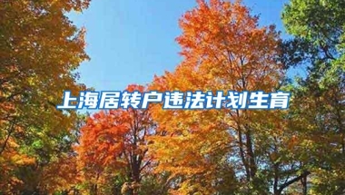 上海居转户违法计划生育