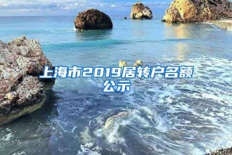 上海市2019居转户名额公示