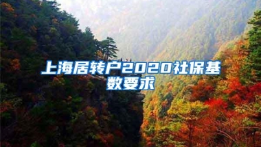 上海居转户2020社保基数要求