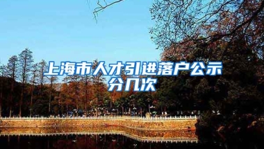 上海市人才引进落户公示分几次