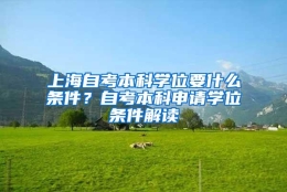 上海自考本科学位要什么条件？自考本科申请学位条件解读