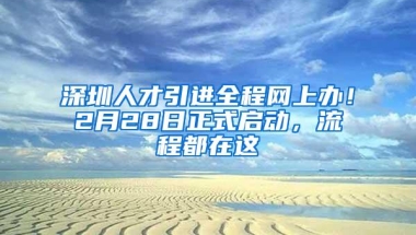 深圳人才引进全程网上办！2月28日正式启动，流程都在这