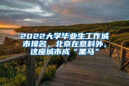 2022大学毕业生工作城市排名，北京在意料外，这座城市成“黑马”