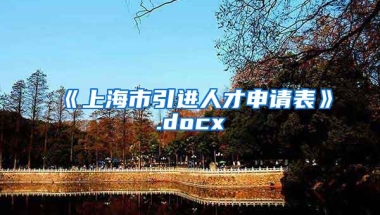 《上海市引进人才申请表》.docx