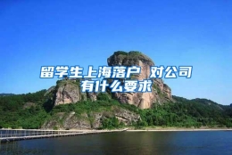 留学生上海落户 对公司有什么要求