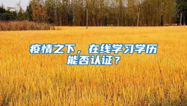 疫情之下，在线学习学历能否认证？