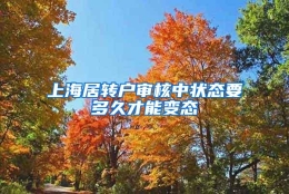 上海居转户审核中状态要多久才能变态