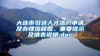 大连市引进人才落户申请及办理流程图、重要提示及填表说明.doc