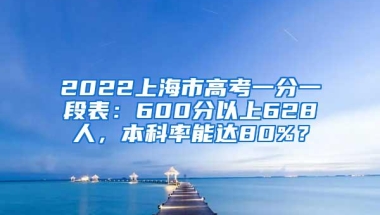 2022上海市高考一分一段表：600分以上628人，本科率能达80%？