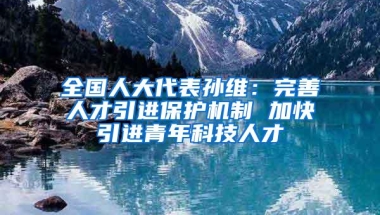 全国人大代表孙维：完善人才引进保护机制 加快引进青年科技人才