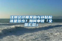 注册会计师奖励与补贴标准是多少？如何申领「全国汇总」