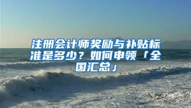 注册会计师奖励与补贴标准是多少？如何申领「全国汇总」