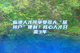 临港人才可享受多大“居转户”便利？核心人才只需3年