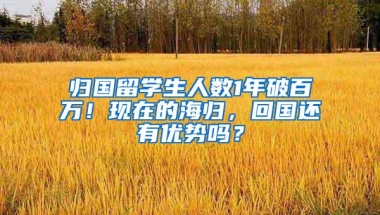 归国留学生人数1年破百万！现在的海归，回国还有优势吗？