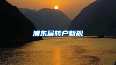 浦东居转户新规