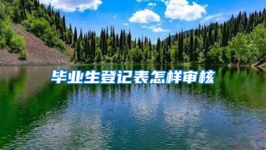 毕业生登记表怎样审核