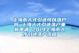 上海市人才引进可以落户吗 上海人才引进落户重新申请 2019上海市人才引进落户流程