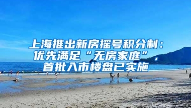 上海推出新房摇号积分制：优先满足“无房家庭”，首批入市楼盘已实施