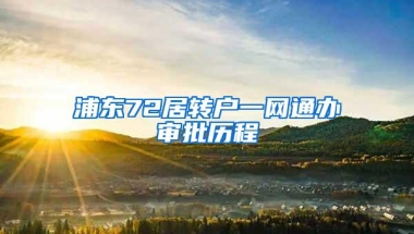 浦东72居转户一网通办审批历程