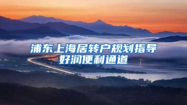 浦东上海居转户规划指导好润便利通道