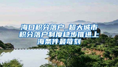 海口积分落户_超大城市积分落户制度稳步推进上海条件最苛刻