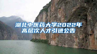 湖北中医药大学2022年高层次人才引进公告