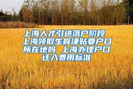 上海人才引进落户阶段 上海领取生育津贴要户口所在地吗 上海办理户口迁入费用标准