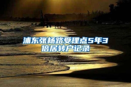 浦东张杨路受理点5年3倍居转户记录