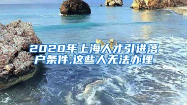 2020年上海人才引进落户条件,这些人无法办理