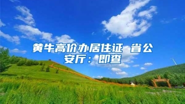 黄牛高价办居住证 省公安厅：即查