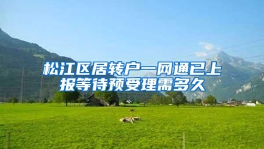 松江区居转户一网通已上报等待预受理需多久