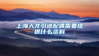 上海人才引进配偶需要提供什么资料