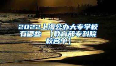 2022上海公办大专学校有哪些 【教育部专科院校名单】