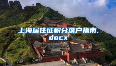 上海居住证积分落户指南.docx