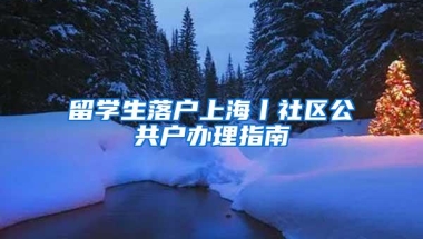 留学生落户上海丨社区公共户办理指南