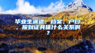 毕业生派遣、档案、户口、报到证具体什么关系啊？