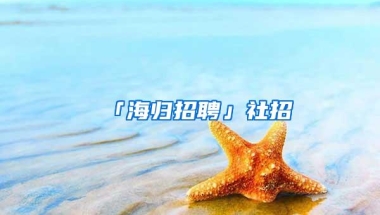 「海归招聘」社招