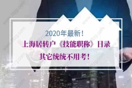 2020年上海居转户《技能职称》目录