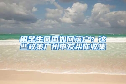 留学生回国如何落户？这些政策广州申友帮你收集