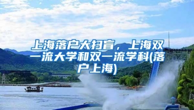 上海落户大扫盲，上海双一流大学和双一流学科(落户上海)